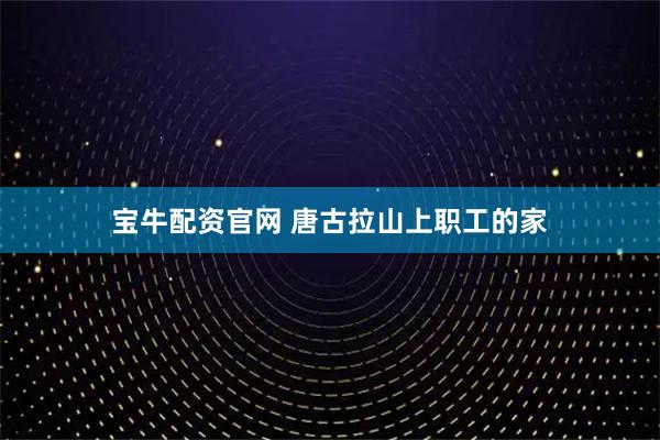 宝牛配资官网 唐古拉山上职工的家