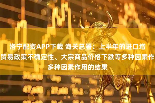 洛宁配资APP下载 海关总署：上半年的进口增速是国际贸易政策不确定性、大宗商品价格下跌等多种因素作用的结果